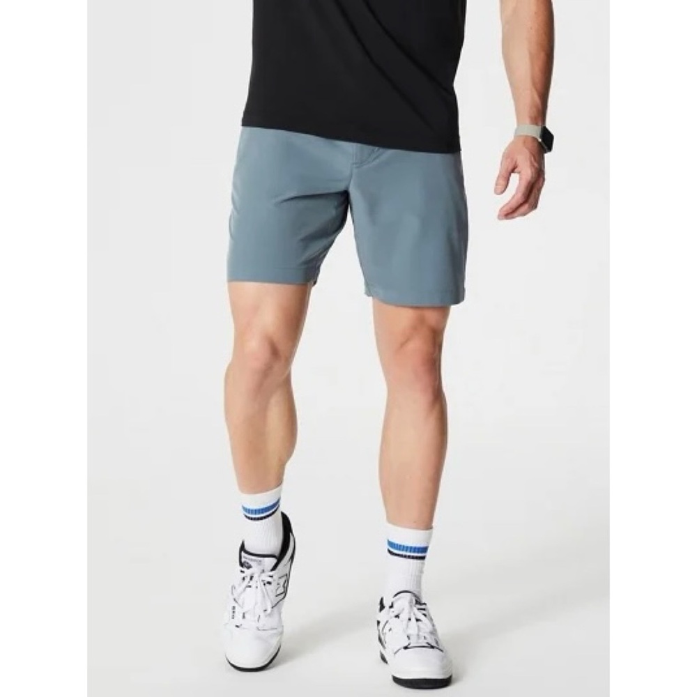 NWT Fabletics “Only Tech Short” slate 8” casual shorts (size 33)
